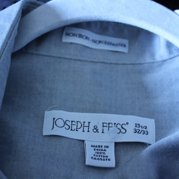JOSEPH & FEISS MENS DRESS SHIRT  SIZE 32/33 - Picture 3 of 3